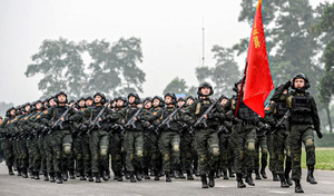 Ấn tượng 3.000 chiến sĩ hợp luyện diễu binh kỷ niệm Chiến thắng Điện Biên Phủ