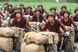 Tái hiện đoàn quân xe đạp thồ huyền thoại trong Chiến dịch Điện Biên Phủ