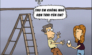 Mừng hụt khi cô hàng xóm nhờ sửa bóng đèn