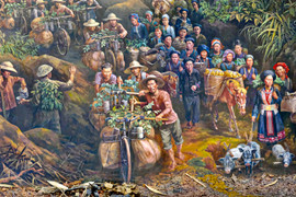 Chiêm ngưỡng bức tranh panorama tái hiện Chiến thắng Điện Biên Phủ