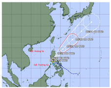 Áp thấp nhiệt đới mạnh lên thành bão Ewiniar