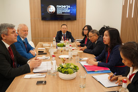 Tổng thống Nga Putin lên máy bay về nước