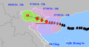 13h hôm nay, bão Yagi đổ bộ đất liền