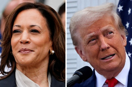 Ông Trump và bà Harris đối đầu chớp nhoáng