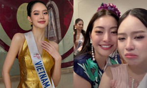 Hoa hậu Thanh Thủy diễu hành trên phố khi về nước sau đăng quang quang