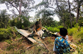 Hiện trường tìm thấy máy bay YAK-130 rơi tại Vườn Quốc gia Yok Đôn, Đắk Lắk