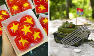 Những chiếc bánh handmade mang đậm tinh thần yêu nước dịp 30/4