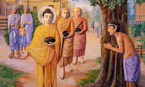 Khi Đức Phật khất thực ở nơi người dân oán hận nghĩ ngài gây nạn đói