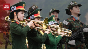 Toàn cảnh các 'khối hoa hậu' trong buổi hợp luyện diễu binh Quốc khánh 2/9