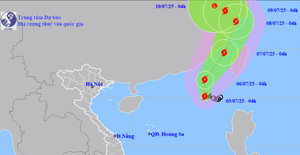 Bão số 2 hình thành trên Biển Đông, miền Bắc nước ta sắp mưa lớn trở lại