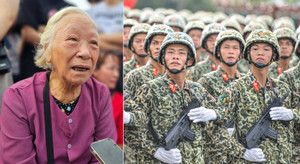 Cụ bà 80 tuổi dậy từ 4h sáng đi xem bộ đội hợp luyện diễu binh, diễu hành