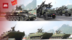 Dàn khí tài 'cua sắt', 'rồng lửa' của quân đội Việt Nam hợp luyện diễu binh 2/9