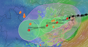 Bão số 3 Wipha tăng cấp, mưa lớn đỉnh điểm trong đêm nay đến sáng mai