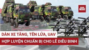 Choáng ngợp dàn xe tăng, tên lửa, UAV hợp luyện chuẩn bị lễ diễu binh 2/9
