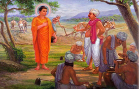 Khi Đức Phật khất thực ở nơi người dân oán hận nghĩ ngài gây nạn đói