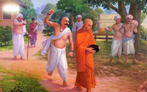 Khi Đức Phật khất thực ở nơi người dân oán hận nghĩ ngài gây nạn đói