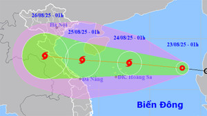 Áp thấp nhiệt đới vào Biển Đông, mạnh thành bão số 5 trong 24 giờ tới