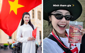 Nữ doanh nhân gen Z gây sốt mạng khi xuất hiện trong đoàn diễu hành A80 