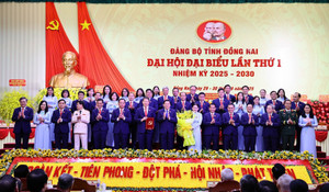 Toàn cảnh Đại hội đại biểu Đảng bộ tỉnh Đồng Nai lần thứ I, nhiệm kỳ 2025 -2030