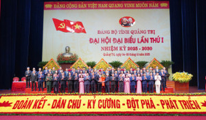 Toàn cảnh Đại hội đại biểu Đảng bộ tỉnh Quảng Trị nhiệm kỳ 2025 - 2030