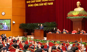 Toàn cảnh Hội nghị lần thứ nhất Ban Chấp hành Trung ương Đảng khóa XIV