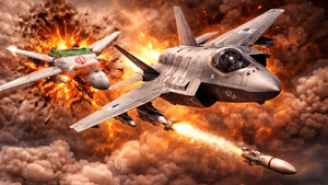 Không chiến kinh hoàng: F-35 Israel bắn hạ chiến đấu cơ Iran 