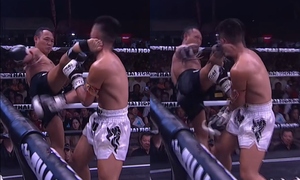 Huyền thoại Muay Saenchai tung đòn duy nhất hạ võ sĩ Trung Quốc trong 25 giây