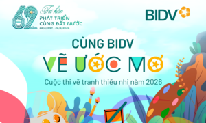 Cuộc thi tranh thiếu nhi 'Cùng BIDV vẽ ước mơ'