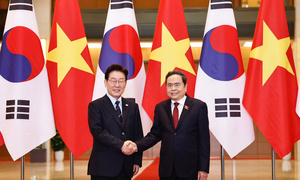 Chủ tịch Quốc hội Trần Thanh Mẫn hội kiến Tổng thống Hàn Quốc Lee Jae Myung