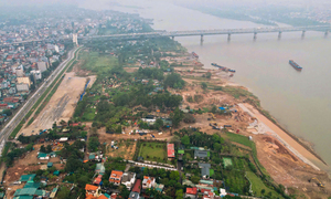 Khu vực xây công viên đầu tiên thuộc trục Đại lộ cảnh quan sông Hồng