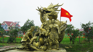 9X Bắc Ninh tạo tượng 'Cội nguồn' 25 tấn, tri ân tổ tiên dịp Giỗ Tổ Hùng Vương