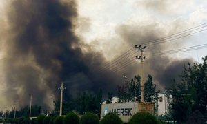 Gia Lai: Cháy lớn tại Khu kinh tế Nhơn Hội