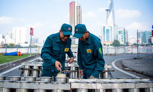 Trận địa pháo hoa ở TP.HCM sẵn sàng khai hỏa mừng đại lễ 30/4
