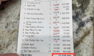 Xôn xao hóa đơn bữa ăn gần 18 triệu đồng, ghẹ đỏ 1,7 triệu đồng/kg ở Sầm Sơn