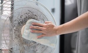 3 cách vệ sinh quạt điện không cần tháo lồng