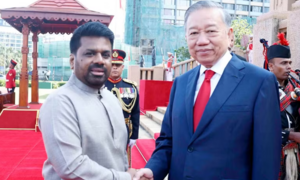 Lễ đón trọng thể Tổng Bí thư, Chủ tịch nước Tô Lâm thăm cấp Nhà nước Sri Lanka