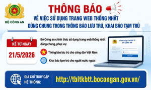 Từ 21/5, công dân trong, ngoài nước khai báo lưu trú, tạm trú trên trang web mới