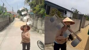 Dân mạng bức xúc hành vi phơi lúa lấn chiếm đường, còn dùng cào tấn công tài xế
