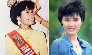 Hoa hậu tóc tém đầu tiên của showbiz Việt, bỏ hào quang sang Mỹ giờ ra sao?