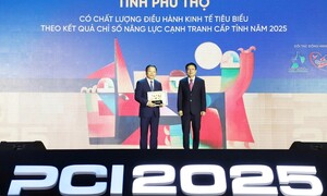 PCI 2025: Phú Thọ lọt top 5 địa phương xuất sắc nhất về chất lượng điều hành kinh tế