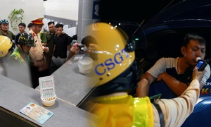 CSGT 'đột kích' chợ Bình Điền, phát hiện tài xế không GPLX, dương tính ma túy 