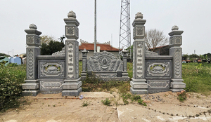 Tự ý san lấp biến đất ruộng thành khu lăng mộ bề thế ở Hưng Yên
