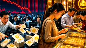 Nhà đầu tư xả 'vàng giấy', dân âm thầm gom vàng thật
