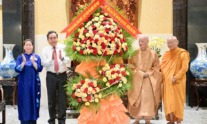 Chủ tịch Quốc hội Trần Thanh Mẫn chúc mừng Đại lễ Phật đản tại TP.HCM