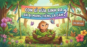 Con gì vừa sinh ra đã mang tiếng là 'không biết nói'?