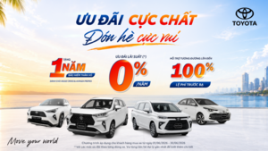 Đón hè cùng Toyota: Ưu đãi đến 100% lệ phí trước bạ