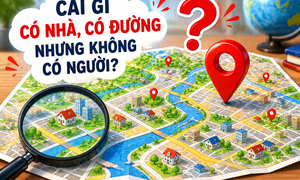 Cái gì có nhà, có đường nhưng không có người?