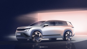 Skoda hé lộ diện mạo mẫu SUV điện 7 chỗ sắp ra mắt toàn cầu