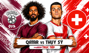 Trực tiếp bóng đá Qatar vs Thụy Sỹ, bảng B World Cup 2026 hôm nay