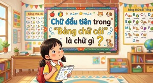 Chữ đầu tiên trong 'bảng chữ cái' là chữ gì?